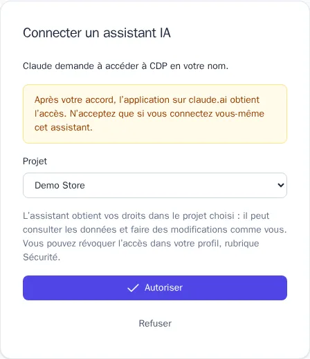 Connecter un assistant IA : choix du projet