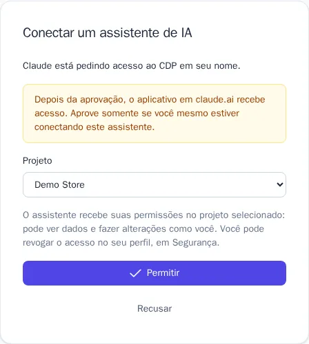Conectar um assistente de IA: escolha do projeto